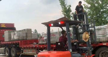 柳州 黄金麻冰裂纹，地铺石装车