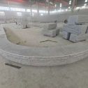 柳州 芝麻白异形坐凳，自然面光面弧形加工