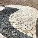 柳州 黄金麻冰裂纹地铺石工地铺装案例