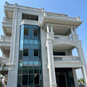 柳州 白麻花岗岩别墅外墙干挂效果展示