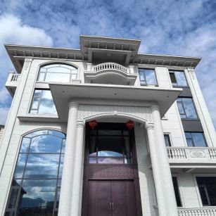 柳州白麻别墅外墙干挂石材效果示例