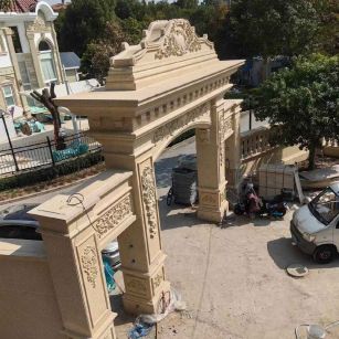 柳州 黄金麻荔枝面花岗岩别墅门楼