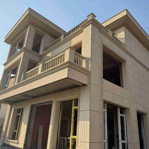 柳州 黄金麻花岗岩石材荔枝面外墙干挂效果展示