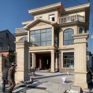 柳州 黄金麻花岗岩荔枝面别墅外墙干挂私家专属