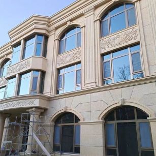 柳州 黄金麻花岗岩别墅外墙干挂