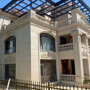 柳州 黄金麻花岗岩荔枝面别墅外墙干挂