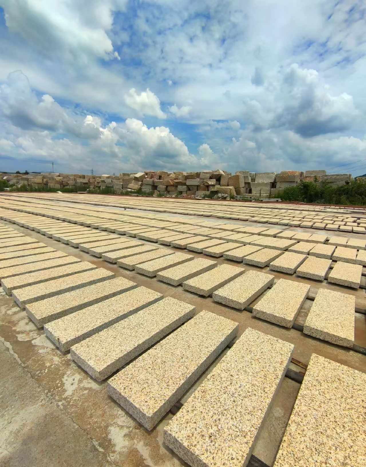柳州 黄金麻荔枝面花岗岩石材地铺石防护中