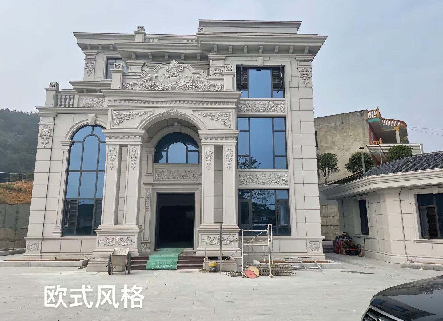 柳州 白麻花岗岩别墅外墙干挂