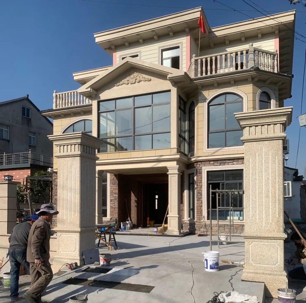 柳州 黄金麻花岗岩荔枝面别墅外墙干挂私家专属