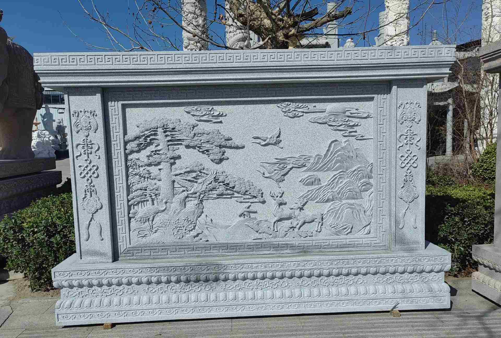 柳州 芝麻白大型照壁，屏风，影壁