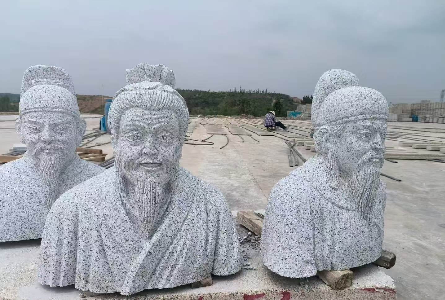 柳州 白麻花岗岩石材人物立体雕刻