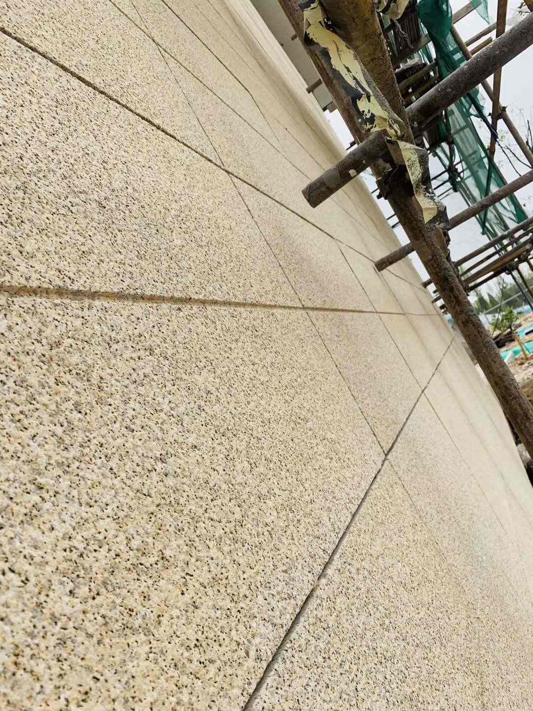 柳州 黄金麻花岗岩荔枝面外墙干挂石材效果示例